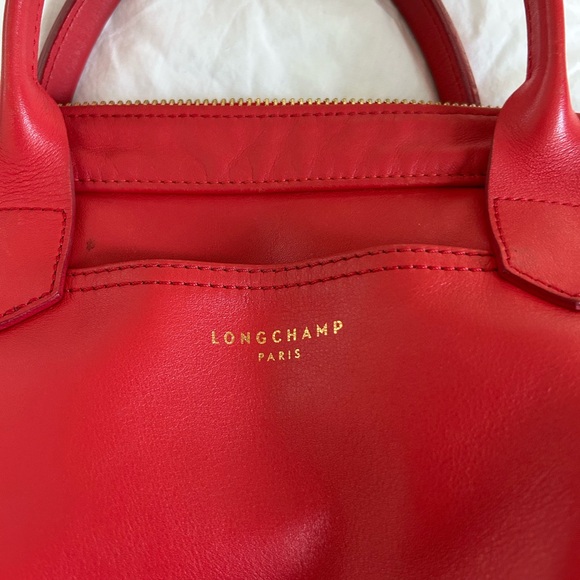 Longchamp Orange Soft Leather Small Briefcase - Picture 2 of 9